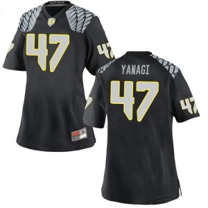 Womens Peyton Yanagi Black Ducks #47 Football Replica University Jerseys
