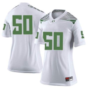 Women's Popo Aumavae White UO #50 Football Limited Stitched Jerseys