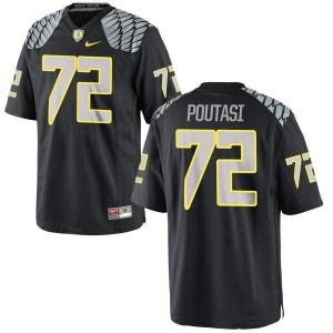 Womens Sam Poutasi Black UO #72 Football Authentic Official Jerseys