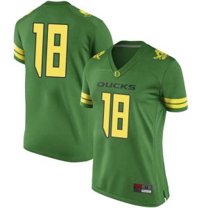 Women's Spencer Webb Green Oregon Ducks #18 Football Replica Embroidery Jersey