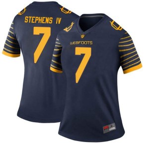 Women Steve Stephens IV Navy Oregon #7 Football Legend Player Jerseys