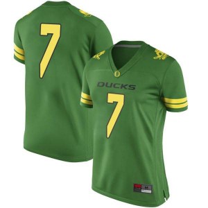 Women Steve Stephens IV Green Oregon Ducks #7 Football Replica University Jerseys