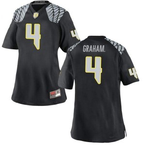 Women's Thomas Graham Jr. Black University of Oregon #4 Football Game University Jersey