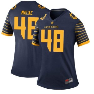 Womens Treven Ma'ae Navy Oregon #48 Football Legend Embroidery Jersey