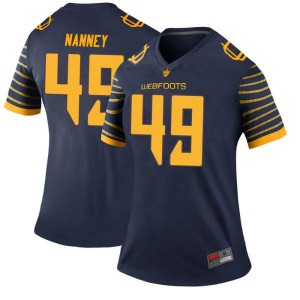 Women's Tyler Nanney Navy University of Oregon #49 Football Legend Player Jersey