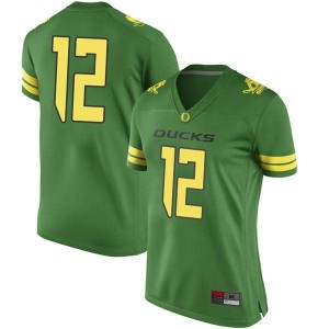 Womens Tyler Shough Green Oregon Ducks #12 Football Game Football Jersey