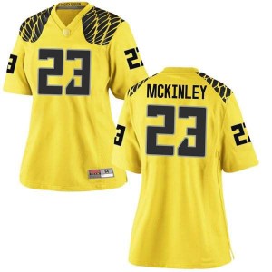 Women Verone McKinley III Gold Ducks #23 Football Game High School Jerseys