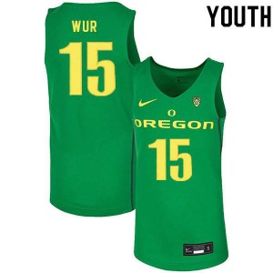 Youth Lok Wur Green University of Oregon #15 Basketball High School Jersey