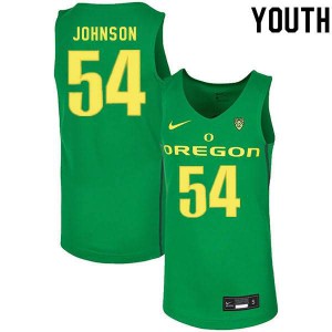 Youth Will Johnson Green University of Oregon #54 Basketball Embroidery Jerseys