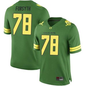 Youth Alex Forsyth Green Ducks #78 Football Game Official Jerseys