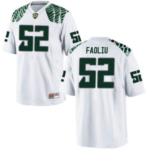 Youth Andrew Faoliu White Oregon Ducks #52 Football Game Official Jersey