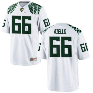 Youth Brady Aiello White University of Oregon #66 Football Authentic High School Jerseys