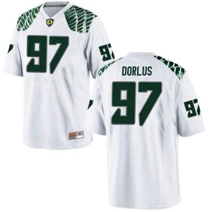 Youth Brandon Dorlus White UO #97 Football Game College Jersey