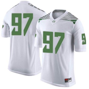 Youth Brandon Dorlus White UO #97 Football Limited Player Jersey