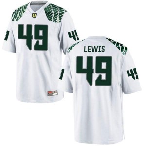 Youth Camden Lewis White Oregon Ducks #49 Football Game College Jersey