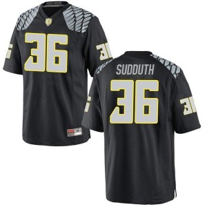 Youth Charles Sudduth Black UO #36 Football Replica Embroidery Jersey