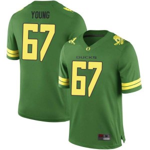 Youth Cole Young Green Ducks #67 Football Replica NCAA Jersey