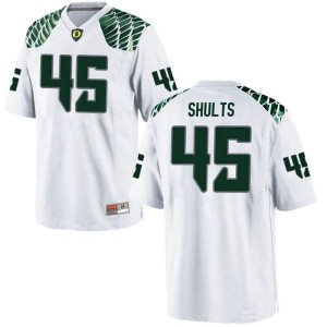 Youth Cooper Shults White UO #45 Football Game NCAA Jerseys