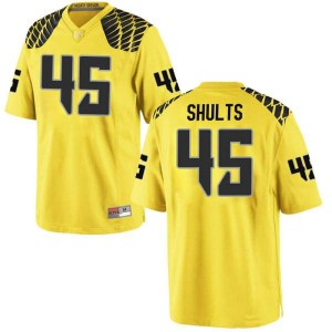 Youth Cooper Shults Gold Oregon #45 Football Replica Stitched Jersey
