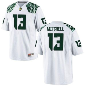 Youth Dillon Mitchell White University of Oregon #13 Football Game Stitched Jersey