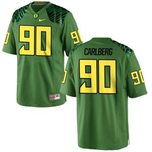 Youth Drayton Carlberg Apple Green Oregon Ducks #90 Football Replica Alternate College Jerseys
