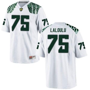 Youth Faaope Laloulu White Oregon #75 Football Game College Jerseys