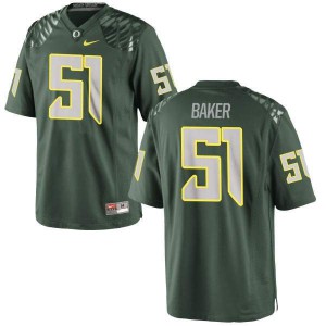 Youth Gary Baker Green UO #51 Football Authentic Stitch Jerseys