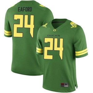 Youth Ge'mon Eaford Green Ducks #24 Football Game Football Jersey