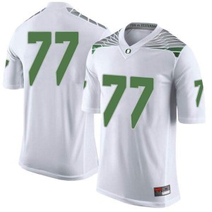 Youth George Moore White Oregon #77 Football Limited College Jerseys