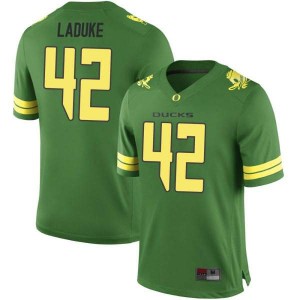 Youth Jackson LaDuke Green University of Oregon #42 Football Game Embroidery Jersey