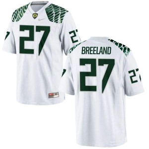 Youth Jacob Breeland White Oregon Ducks #27 Football Limited Stitched Jerseys