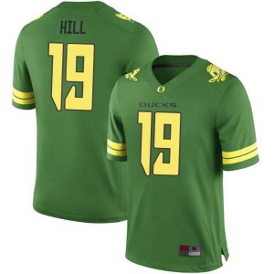Youth Jamal Hill Green Ducks #19 Football Replica Stitch Jerseys
