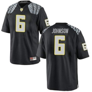 Youth Juwan Johnson Black University of Oregon #6 Football Game Stitched Jerseys