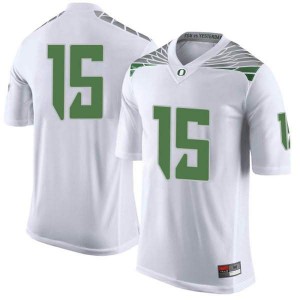 Youth Kahlef Hailassie White Oregon #15 Football Limited Stitch Jersey