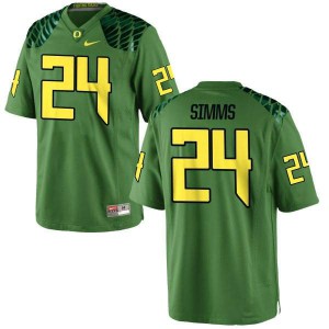 Youth Keith Simms Apple Green Oregon Ducks #24 Football Authentic Alternate Embroidery Jersey