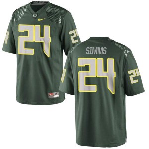 Youth Keith Simms Green Oregon #24 Football Replica Embroidery Jersey