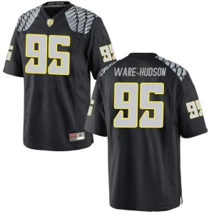 Youth Keyon Ware-Hudson Black UO #95 Football Game NCAA Jerseys