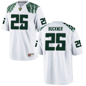 Youth Kyle Buckner White Oregon Ducks #25 Football Game Official Jersey