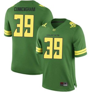 Youth MJ Cunningham Green Ducks #39 Football Replica Stitch Jersey