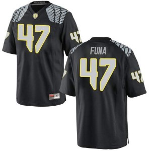 Youth Mase Funa Black Oregon #47 Football Game Embroidery Jersey