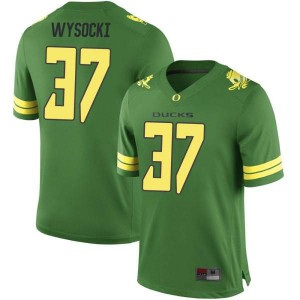Youth Max Wysocki Green University of Oregon #37 Football Game Player Jersey