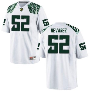 Youth Miguel Nevarez White Oregon Ducks #52 Football Replica Stitched Jersey