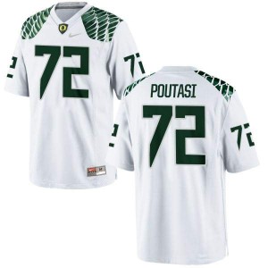 Youth Sam Poutasi White UO #72 Football Limited Player Jersey