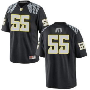Youth Sampson Niu Black UO #55 Football Game Stitched Jersey