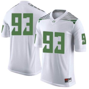 Youth Sione Kava White Ducks #93 Football Limited High School Jersey