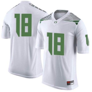 Youth Spencer Webb White Oregon #18 Football Limited College Jersey
