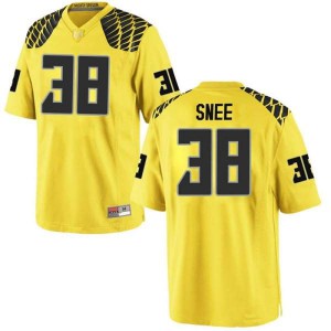 Youth Tom Snee Gold Oregon #38 Football Game Embroidery Jersey